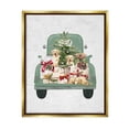 thumbnail image 1 of Stupell Industries Holiday Gift Truck Holiday Painting Gold Floater Framed Canvas Art Print Wall Art, 17 x 21, 1 of 10