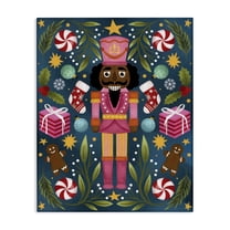 Stupell Industries Holiday Nutcracker with Festive Treats Holiday Painting Wrapped Canvas Canvas Art Print Wall Art, 16 x 20