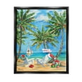 thumbnail image 1 of Stupell Industries Holiday Palms Warm Island Winter Painting Jet Black Floating Framed Canvas Print Wall Art, Design by Paul Brent, 1 of 6