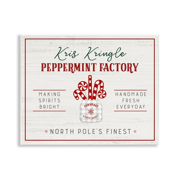 Stupell Industries Holiday Peppermint Factory Holiday Painting Unframed Art Prints Wall Art, 14 x 11