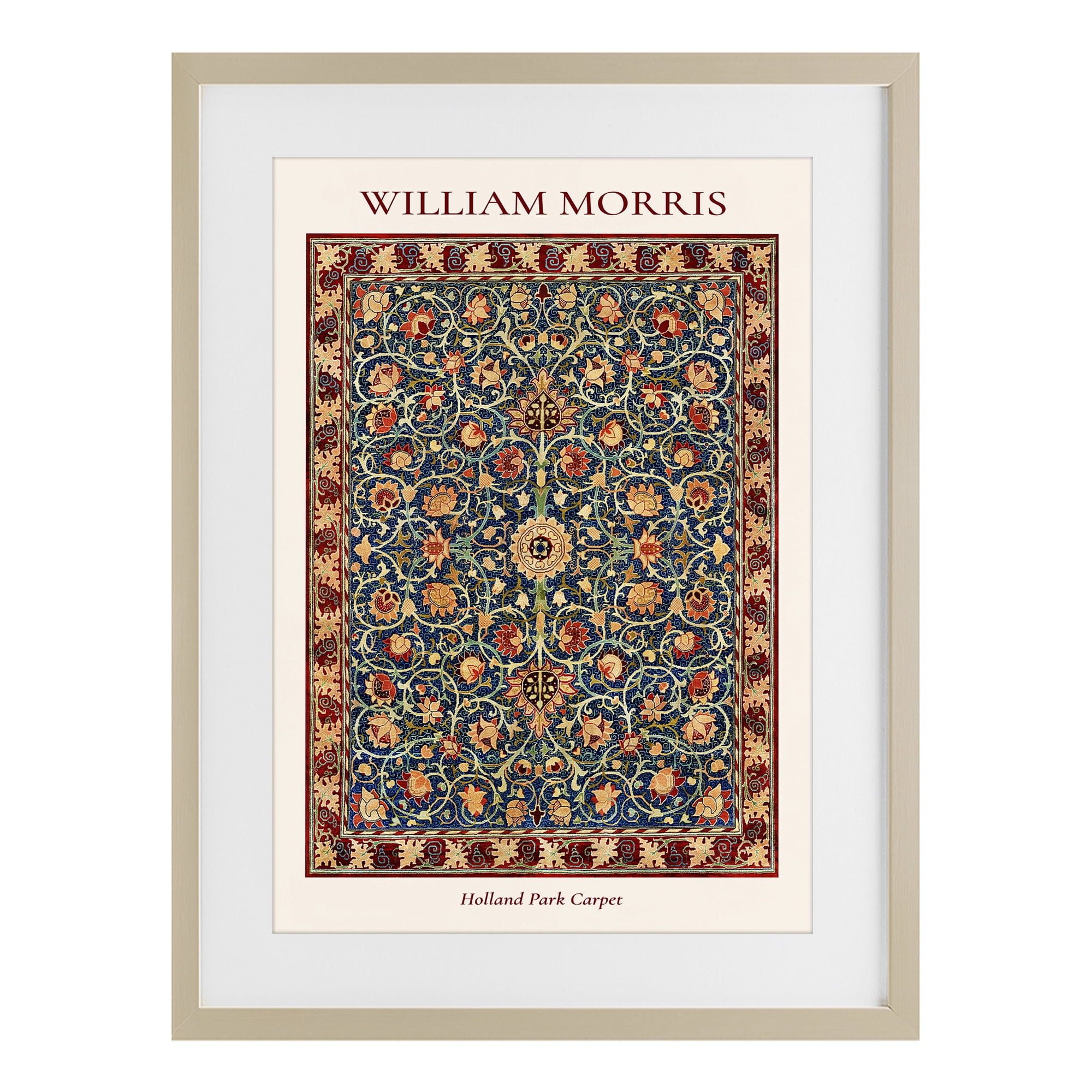 Stupell Industries Holland Park William Morris Design Birch Framed Print Under Glass, design by Vintage Hustle