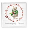 thumbnail image 1 of Stupell Industries Holly Jolly Christmas Mouse Graphic Art White Framed Art Print Wall Art, Design by Livi Finn, 1 of 8