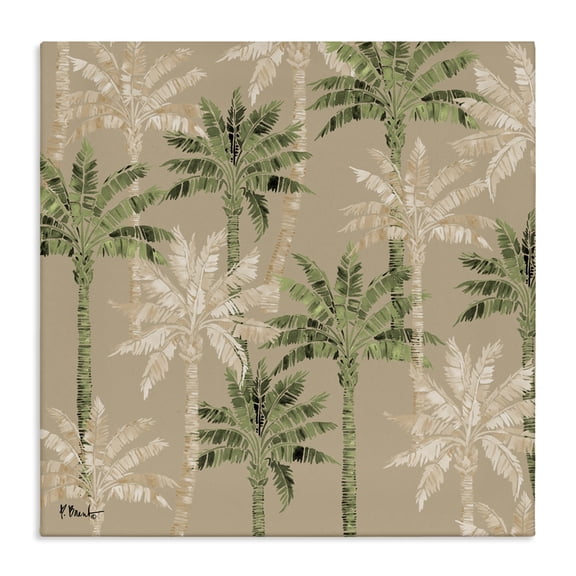 Stupell Industries Hollywood Palms Pattern Canvas Wall Art design by Paul Brent, 17 x 17