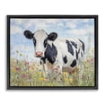 thumbnail image 1 of Stupell Industries Holstein Cow in Meadow Animals Painting Black Floater Framed Canvas Art Print Wall Art, 21 x 17, 1 of 9