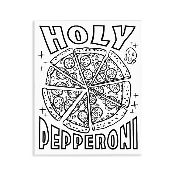 Holy Pepperoni Pizza Wall Plaque Art, 11 x 14, Made In USA