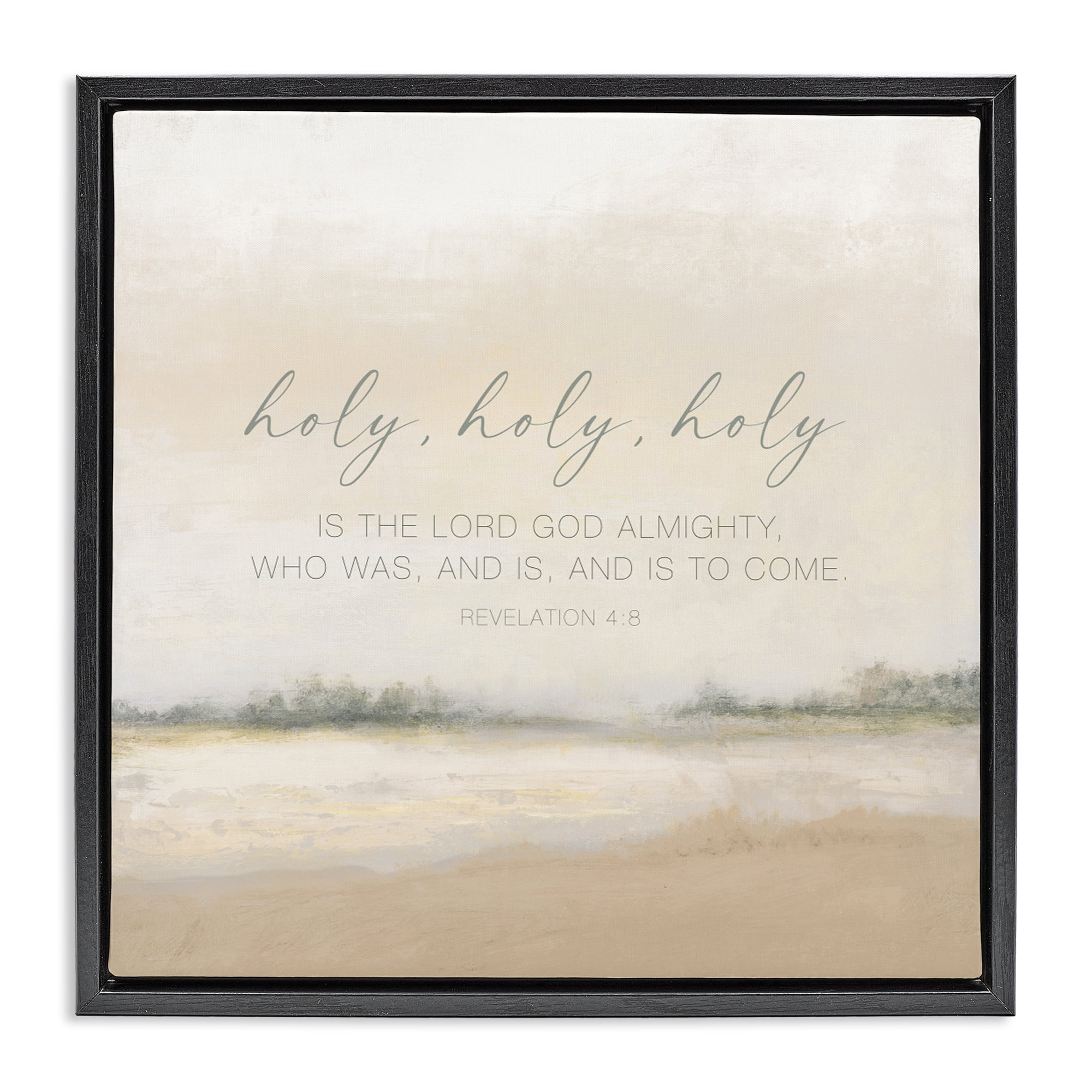 Stupell Industries Holy Revelation Proverb Black Framed Floater Canvas Wall Art, design by John Spaeth