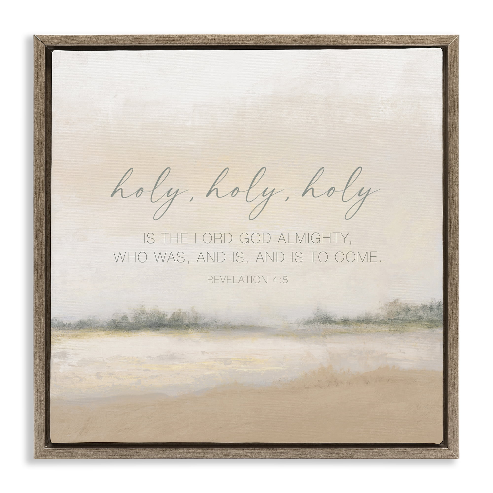 Stupell Industries Holy Revelation Proverb Brown Framed Floater Canvas Wall Art, design by John Spaeth