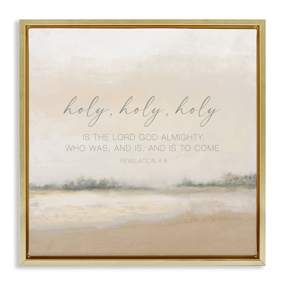 Stupell Industries Holy Revelation Proverb Gold Framed Floater Canvas Wall Art, design by John Spaeth