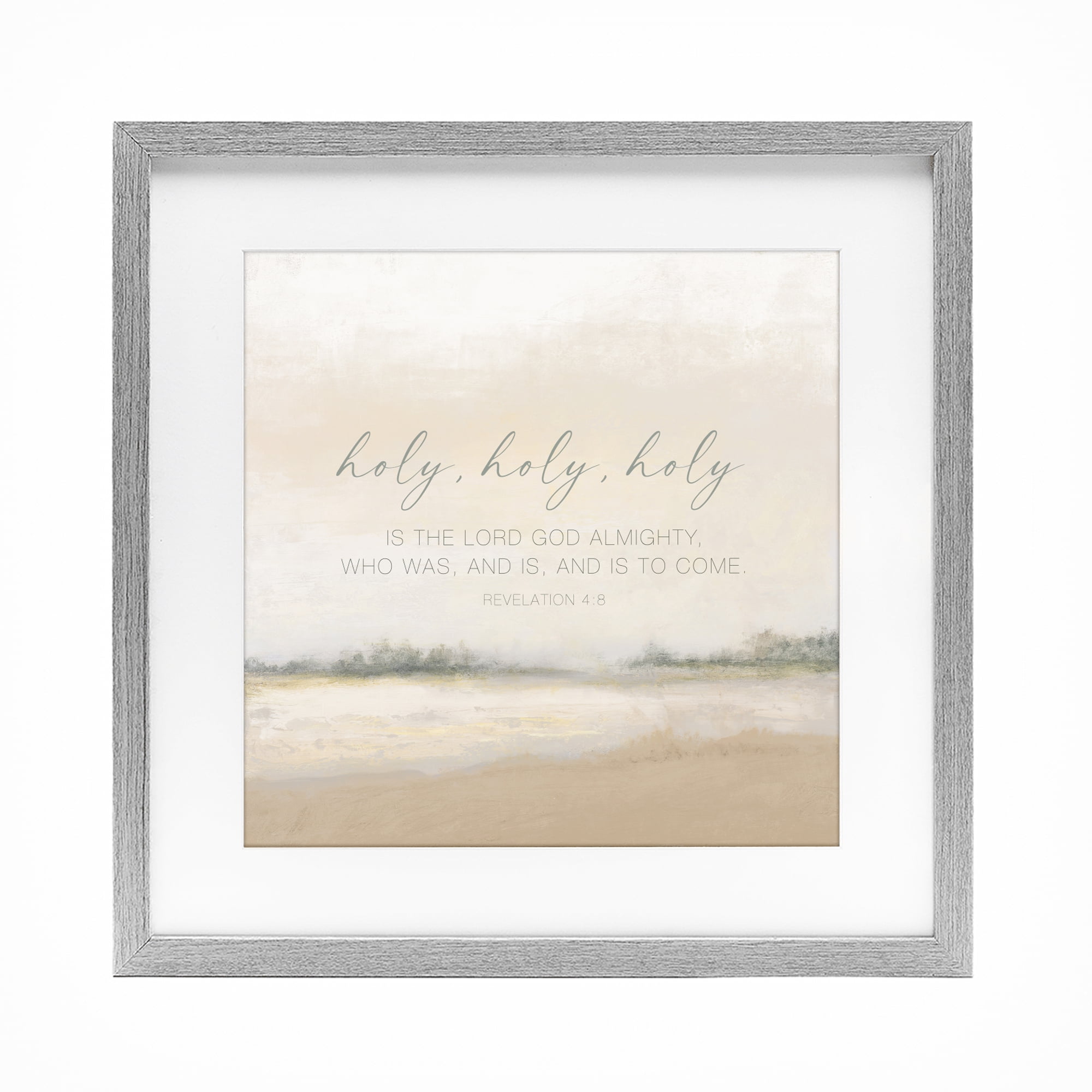 Stupell Industries Holy Revelation Proverb Gray Framed Print Under Glass, design by John Spaeth