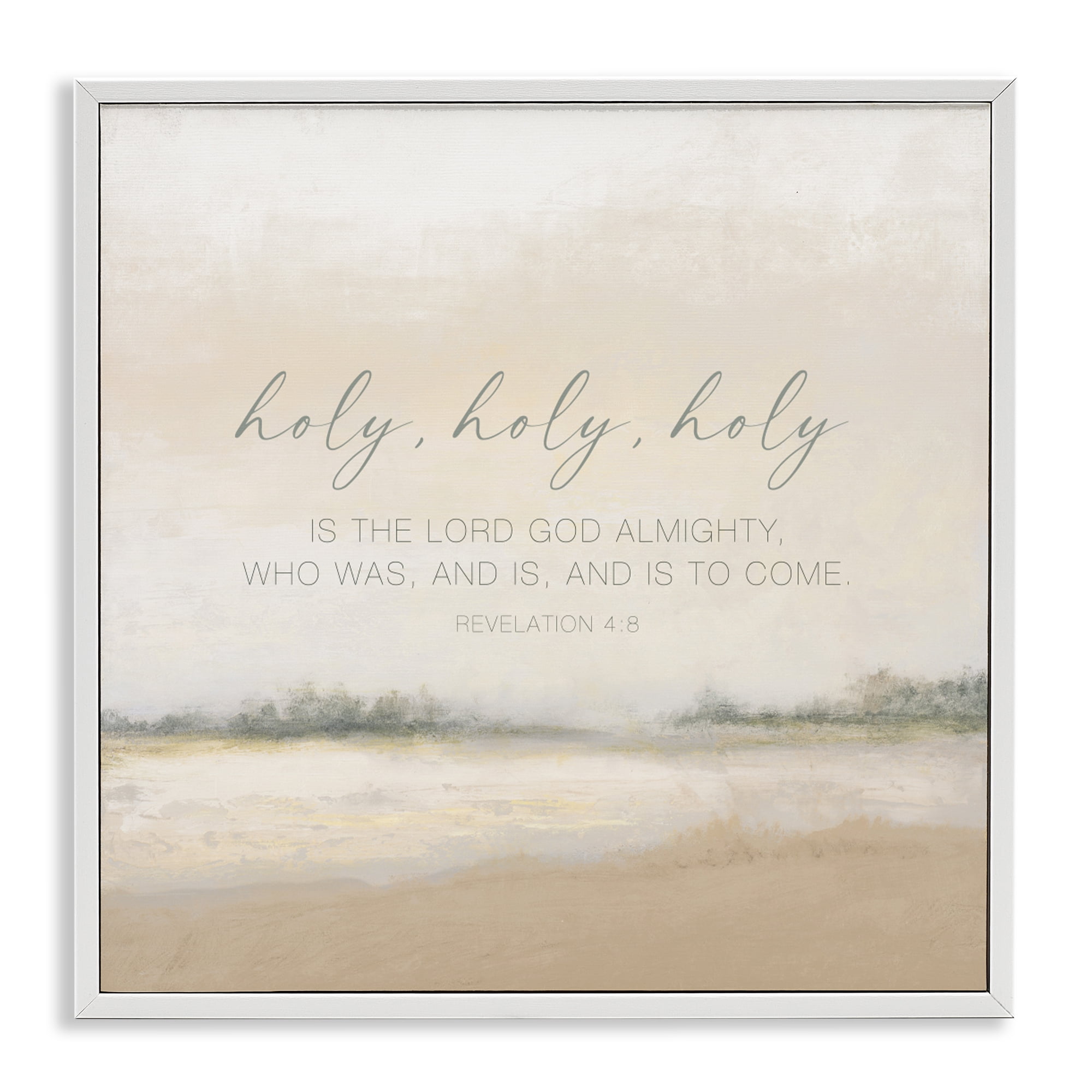 Stupell Industries Holy Revelation Proverb White Framed Giclee Art, design by John Spaeth