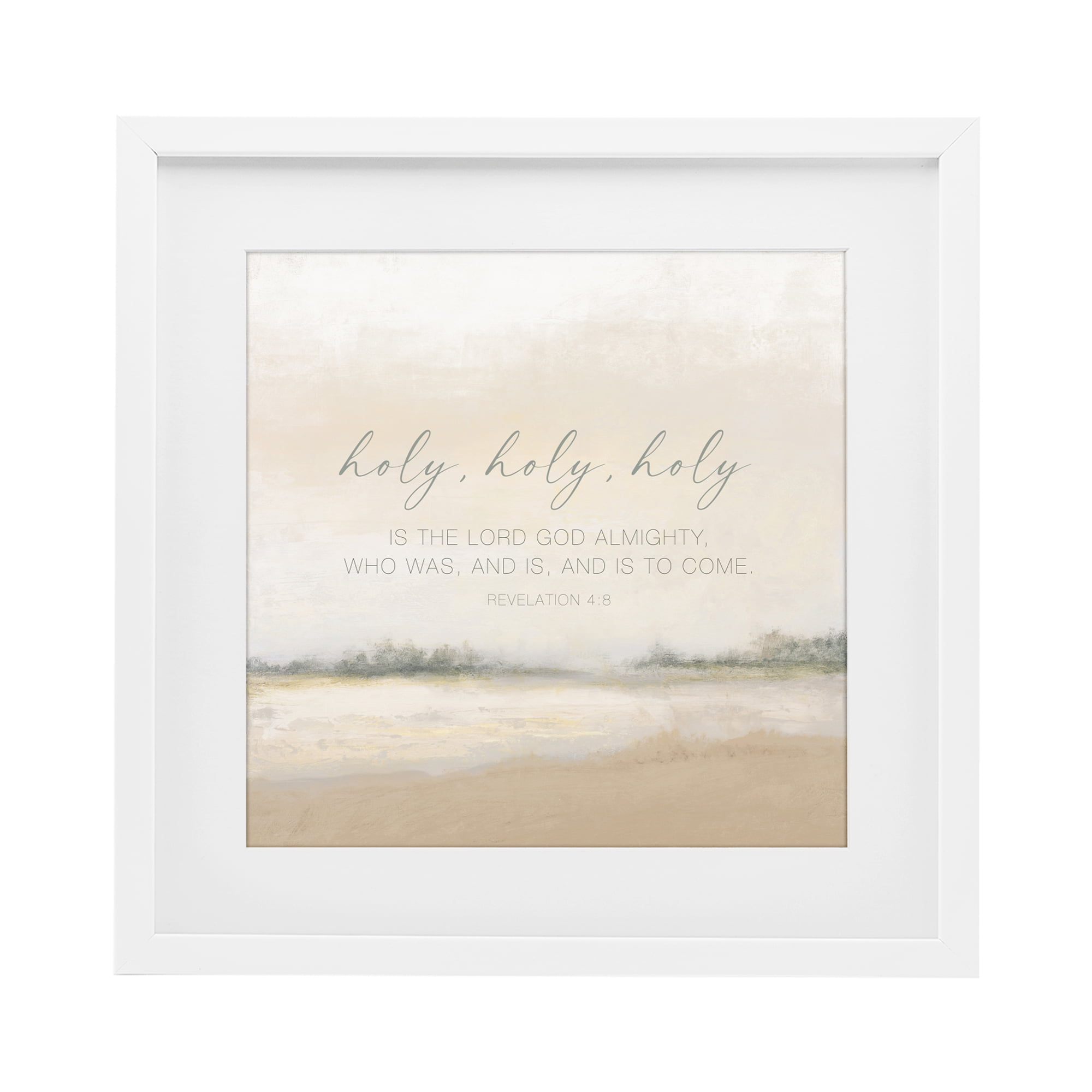 Stupell Industries Holy Revelation Proverb White Framed Print Under Glass, design by John Spaeth