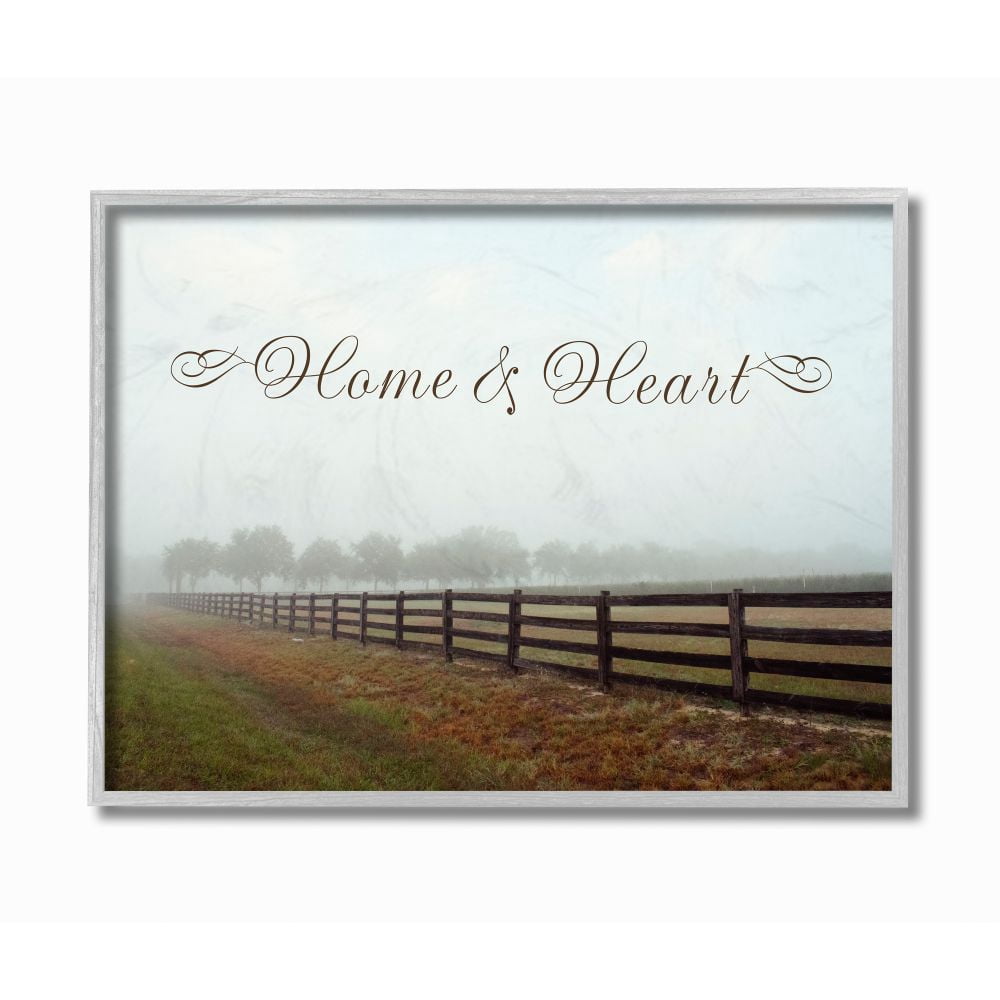 Stupell Industries Home And Heart Rustic Farm Landscape Photo Gray Farmhouse Rustic Framed Giclee Texturized Art by Kali Wilson