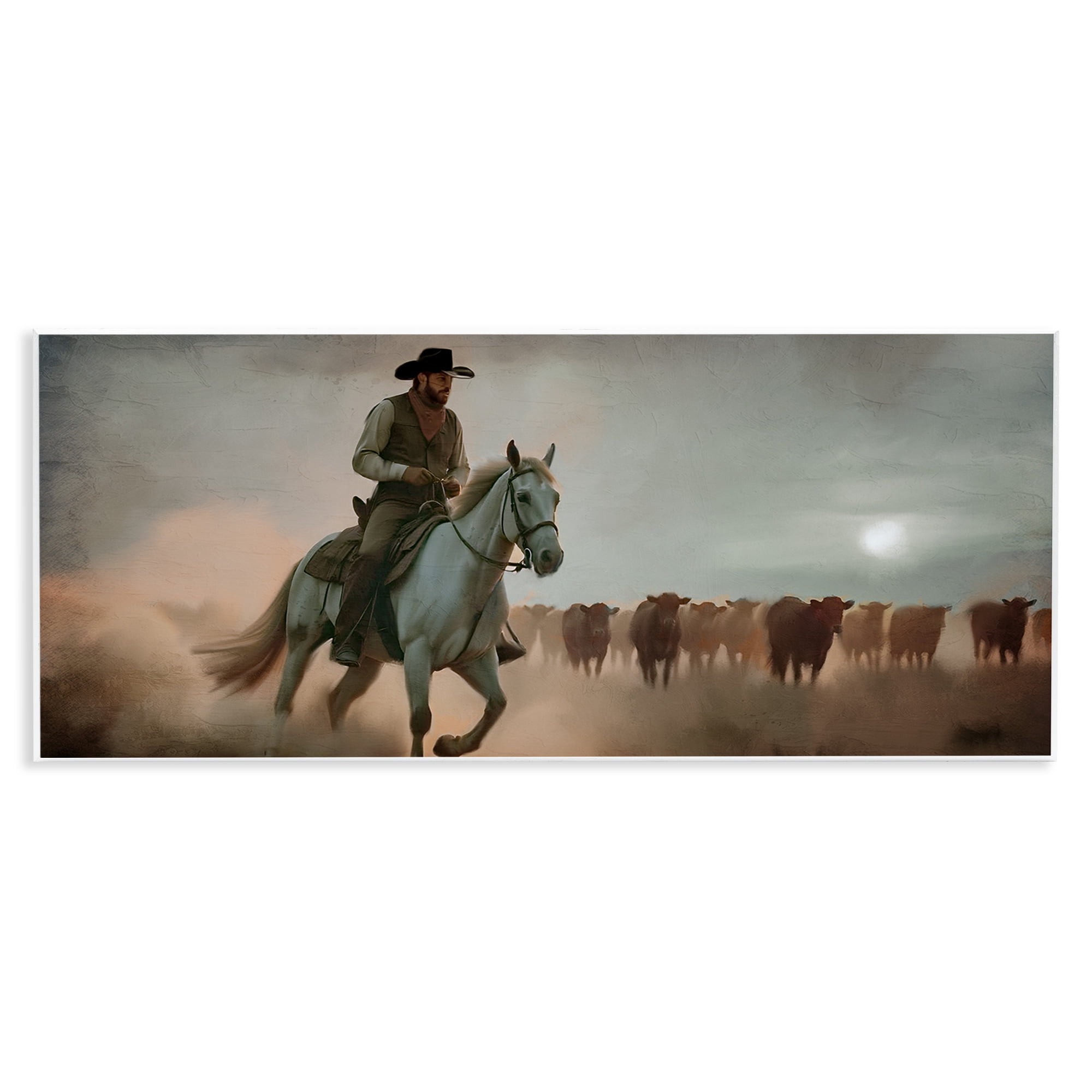 Stupell Industries Home Bound Cowboy Wall Plaque Art, design by Kim Allen