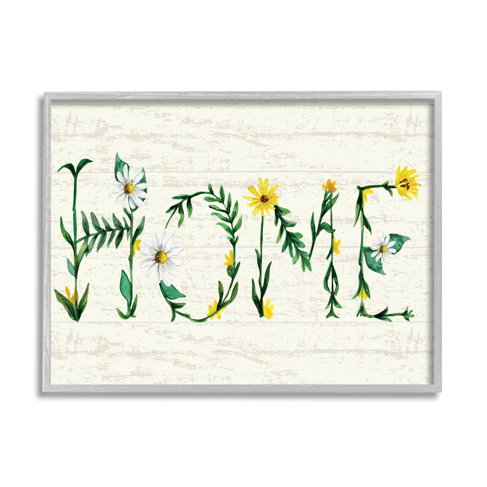 Stupell Industries Home Country Greeting Blissful Daisy Floral Typography, 16 x 20, Designed by Kate Eldridge