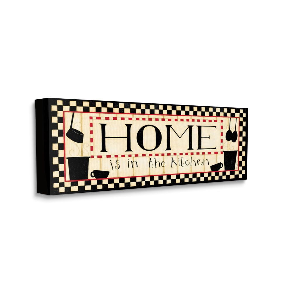 Stupell Industries Home Is In the Kitchen Pot and Pan Word Design Designed by Dan DiPaolo