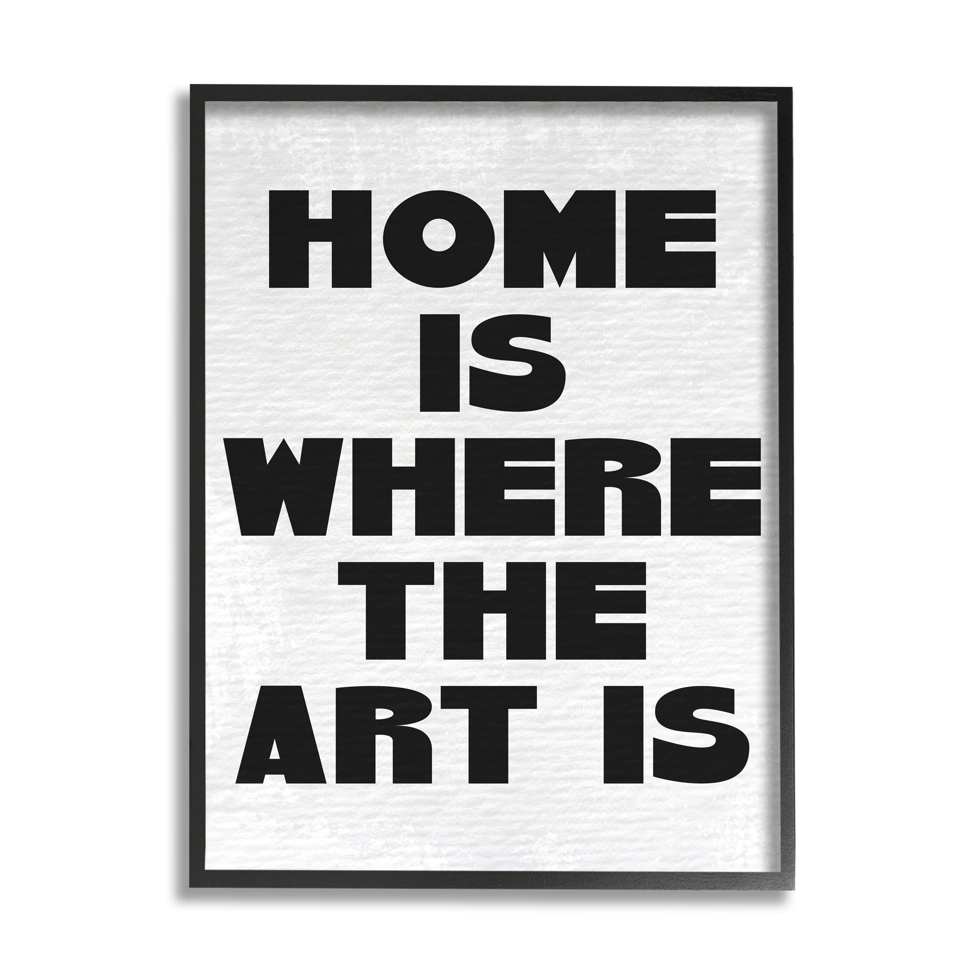 Minimalist Black and White Canvas Print with Black Frame, 11 x 14