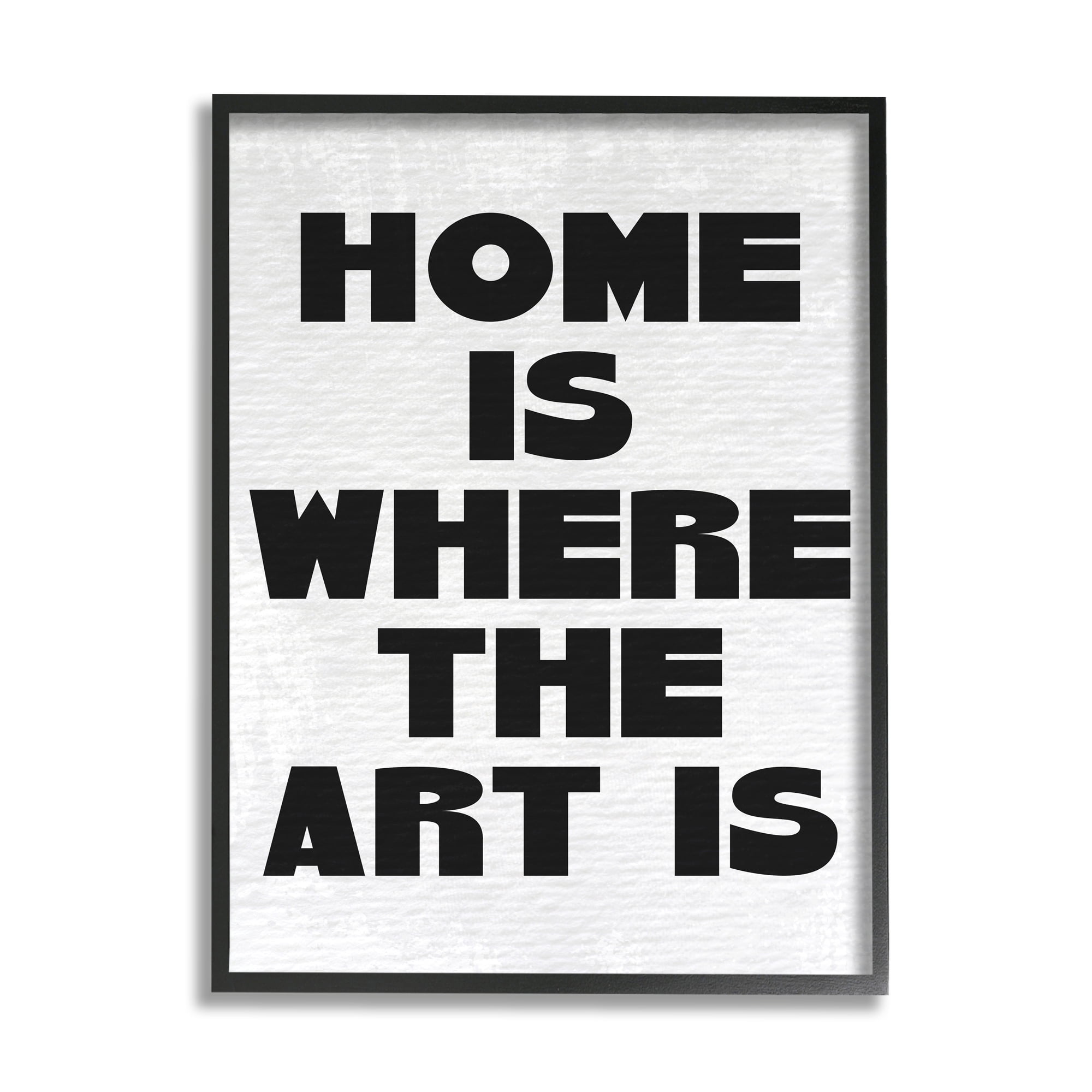 Minimalist Black and White Canvas Print with Black Frame, 11 x 14