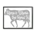 thumbnail image 1 of Stupell Industries Home Is Where Herd Is Phrase Graphic Art Black Framed Art Print Wall Art, Design by Lil' Rue, 1 of 7