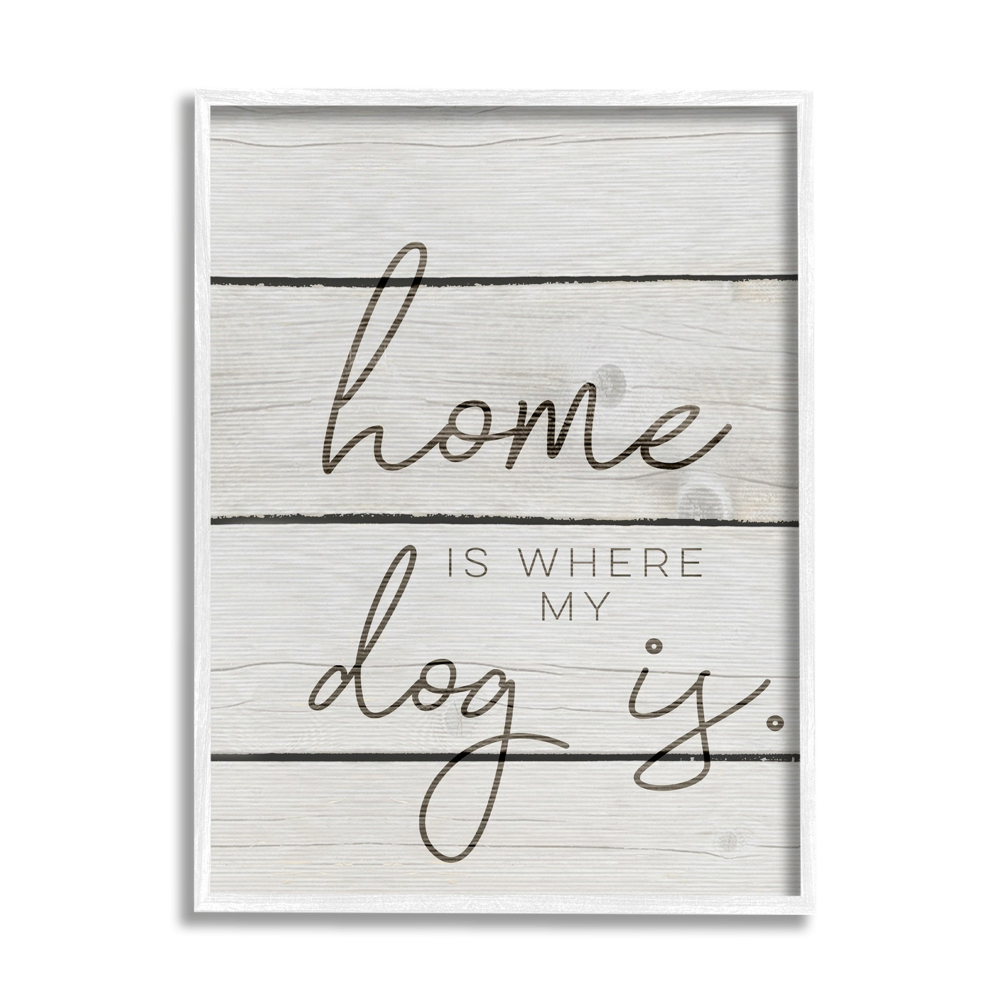 Stupell Industries Home Is Where My Dog Is, 24 x 30,Design by Daphne Polselli