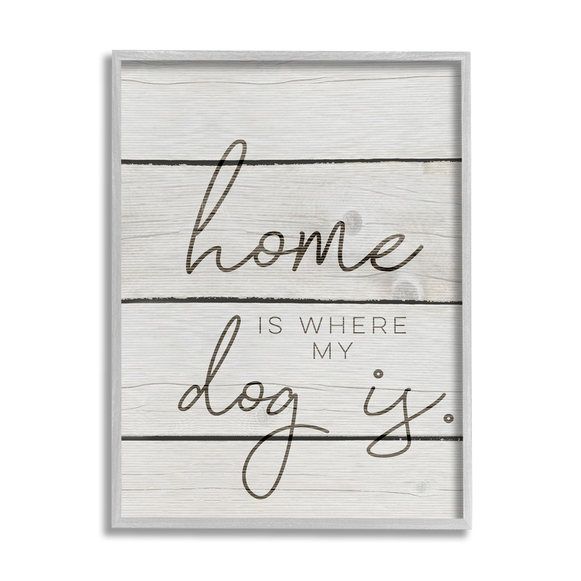 Stupell Industries Home Is Where My Dog Is, 24 x 30,Design by Daphne Polselli