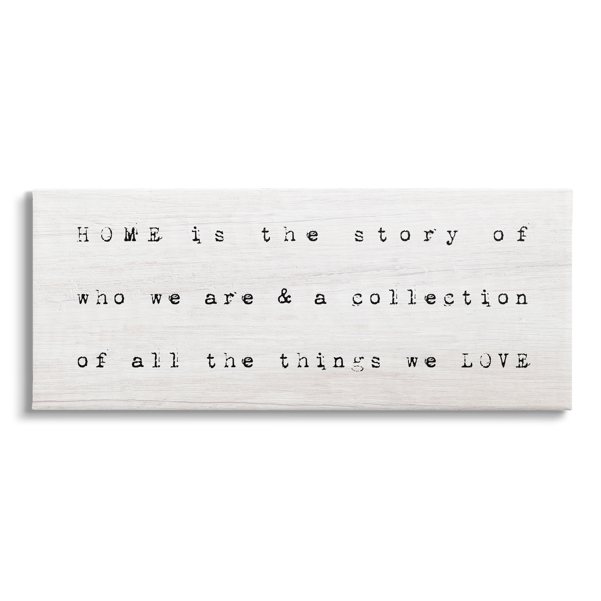 Stupell Industries Home Is Who We Are Phrase Inspirational Painting Gallery Wrapped Canvas Print Wall Art