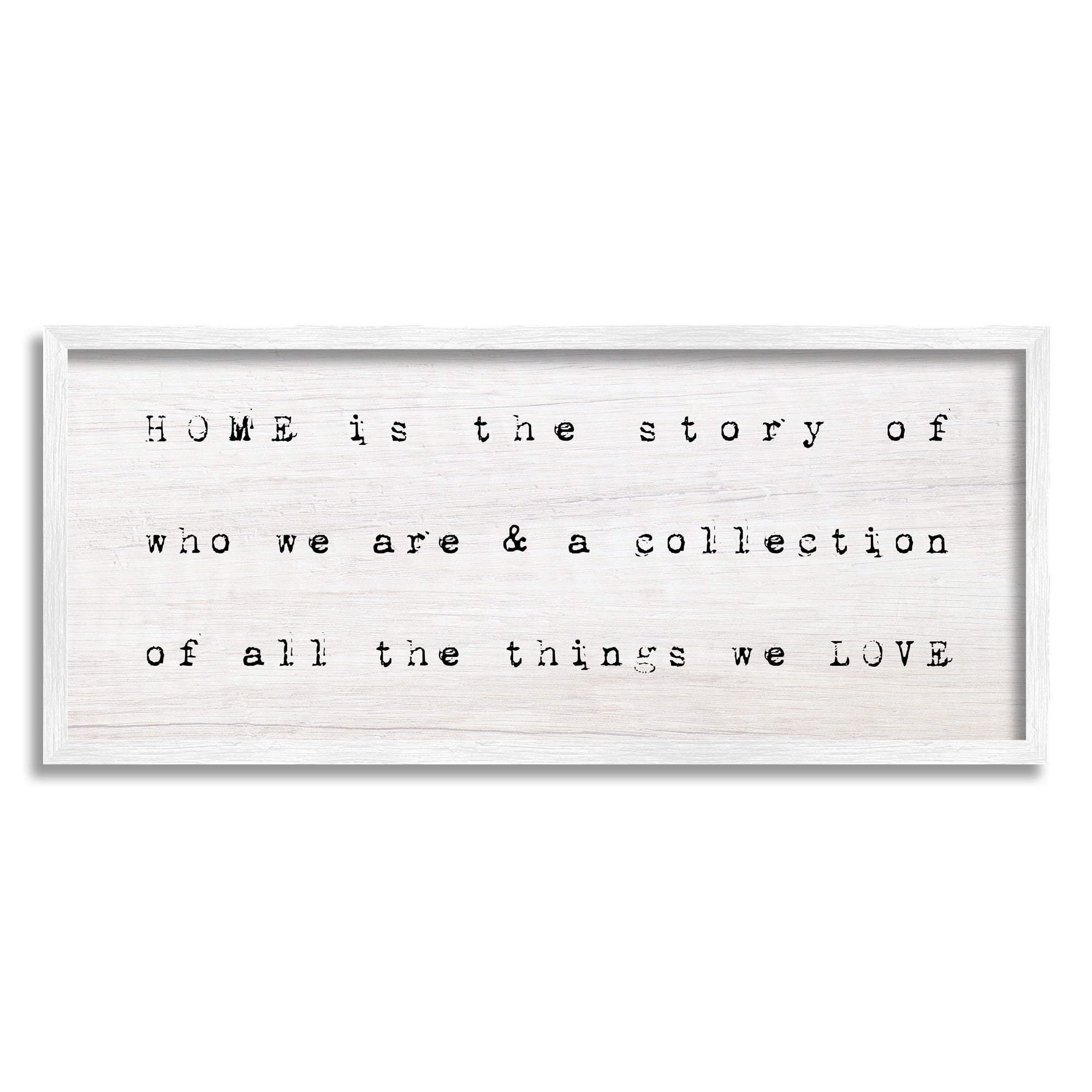 Stupell Industries Home Is Who We Are Phrase Inspirational Painting White Framed Art Print Wall Art