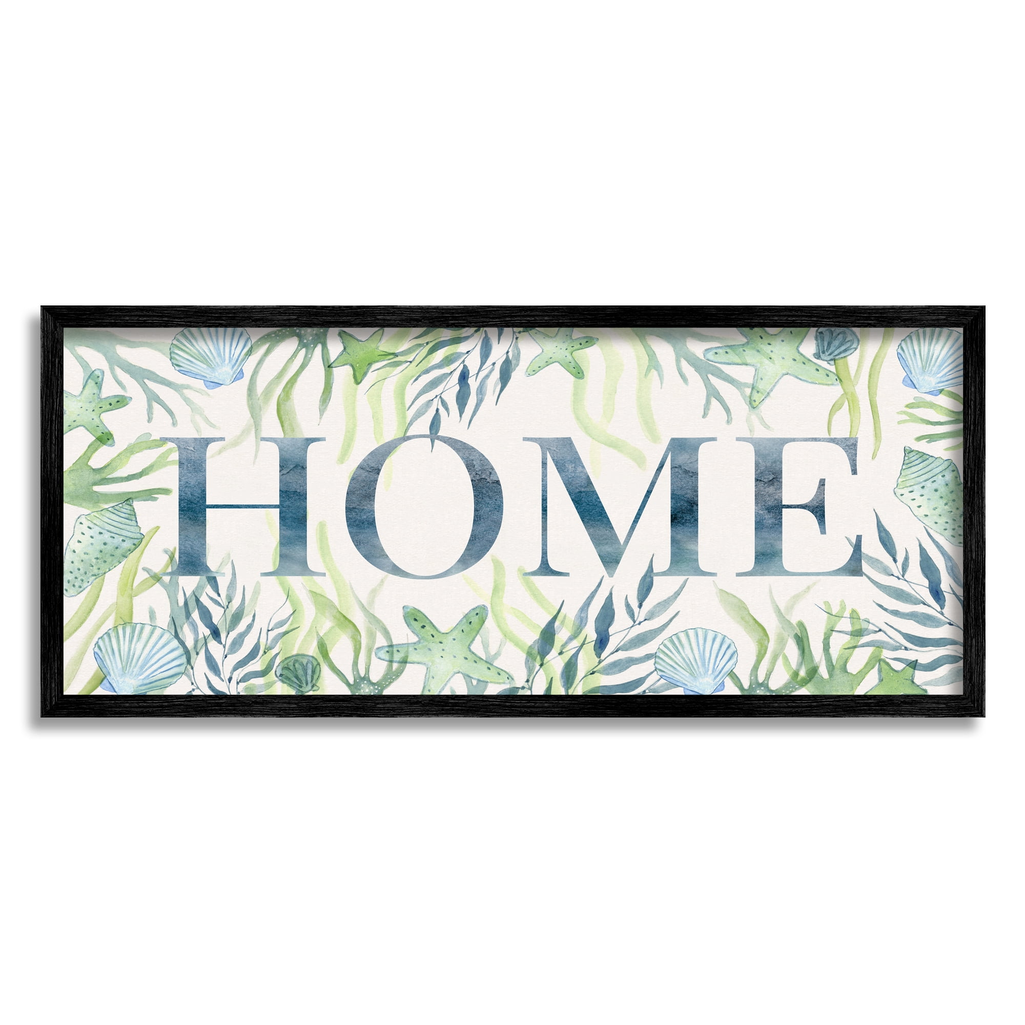 Stupell Industries Home Nautical Phrase Animals & Insects Painting Black Framed Art Print Wall Art, 24 x 10