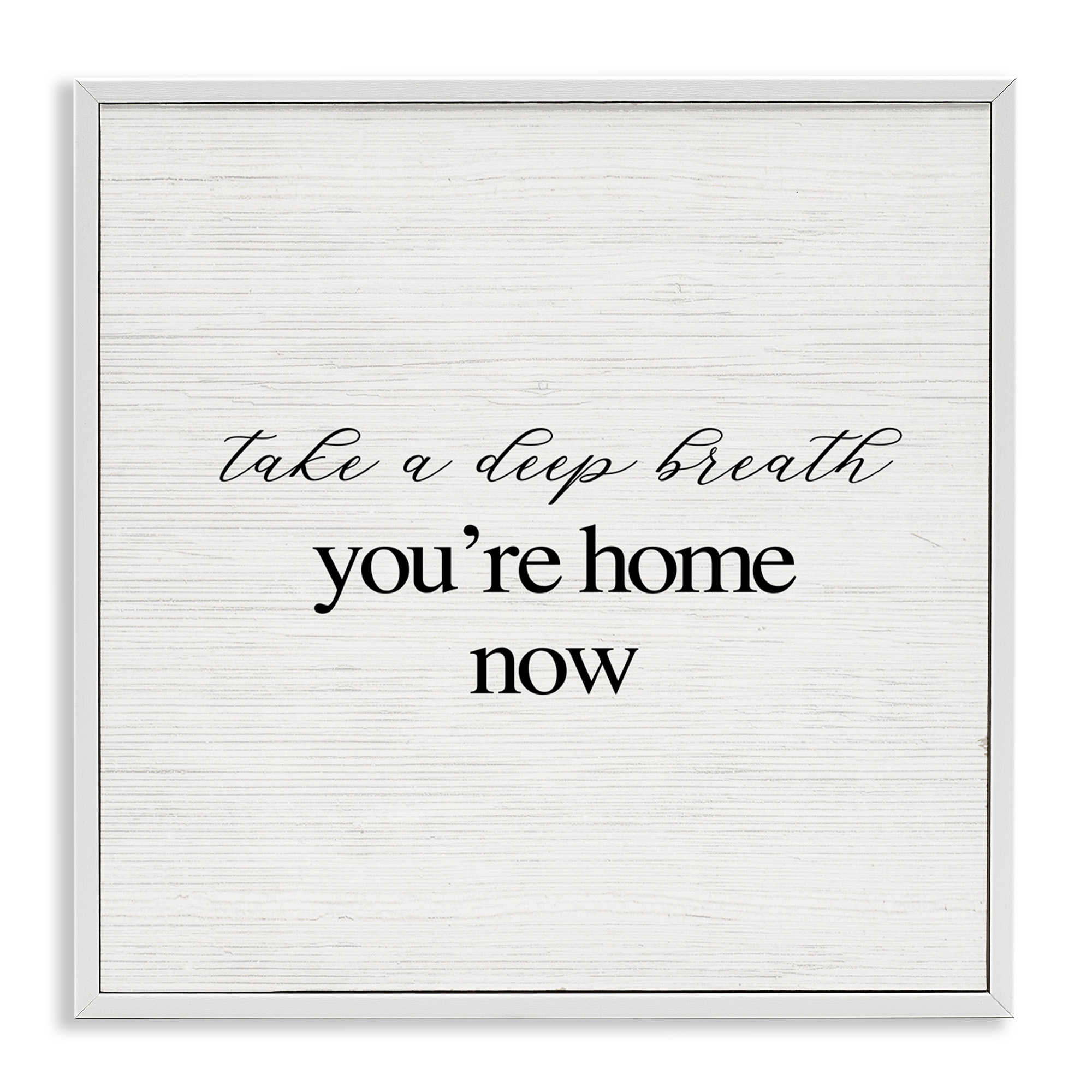 Stupell Industries Home Now Minimal Phrase Typography Painting White Framed Art Print Wall Art, 12 x 12