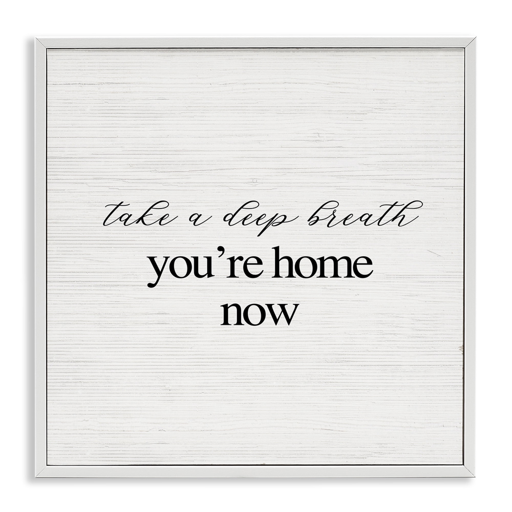 Stupell Industries Home Now Minimal Phrase Typography Painting White Framed Art Print Wall Art, 17 x 17