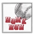 thumbnail image 1 of Stupell Industries Home Run Baseball Sports Ball Red Varsity Typography Sports Painting Gray Framed Art Print Wall Art, 24 x 24, 1 of 7