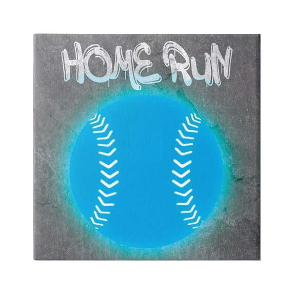 Stupell Industries Home Run Urban Sports Sports Painting Gallery Wrapped Canvas Art Print Wall Art, 30 x 30