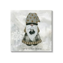 Stupell Industries Home Sweet Gnome Winter Snowflakes Graphic Art Gallery Wrapped Canvas Print Wall Art, Design by Livi Finn