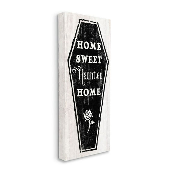 Stupell Industries Home Sweet Haunted Home Halloween Rose Casket Design by Daphne Polselli, 20" x 48"
