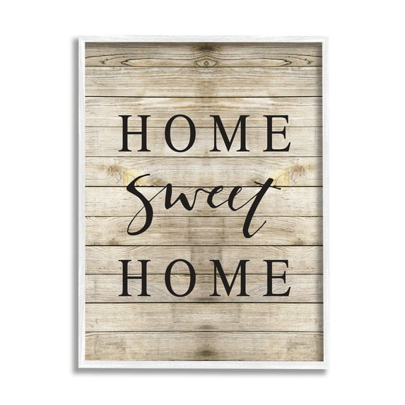 Stupell Industries Home Sweet Home Family Typography Graphic Art Framed Art Print Wall Art, 16x20, By Border Bloom