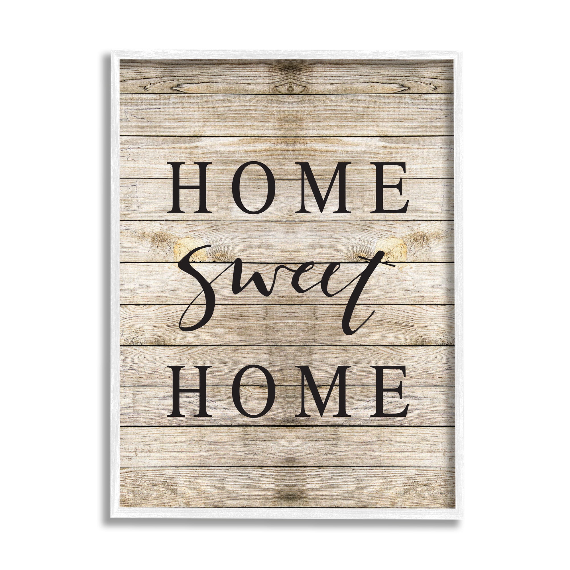 Stupell Industries Home Sweet Home Family Typography Graphic Art Framed Art Print Wall Art, 24x30, By Border Bloom