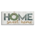 thumbnail image 1 of Stupell Industries Home Sweet Home Phrase Country Green Wreath Typography, 48 x 20, Design by Marla Rae, 1 of 7
