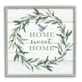 thumbnail image 1 of Stupell Industries Home Sweet Home Sentiment Green Fern Wreath Blue Bird, 12 x 12, Designed by Elizabeth Tyndall, 1 of 7