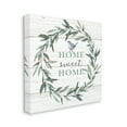 thumbnail image 1 of Stupell Industries Home Sweet Home Sentiment Green Fern Wreath Blue Bird, 36 x 36, Designed by Elizabeth Tyndall, 1 of 6