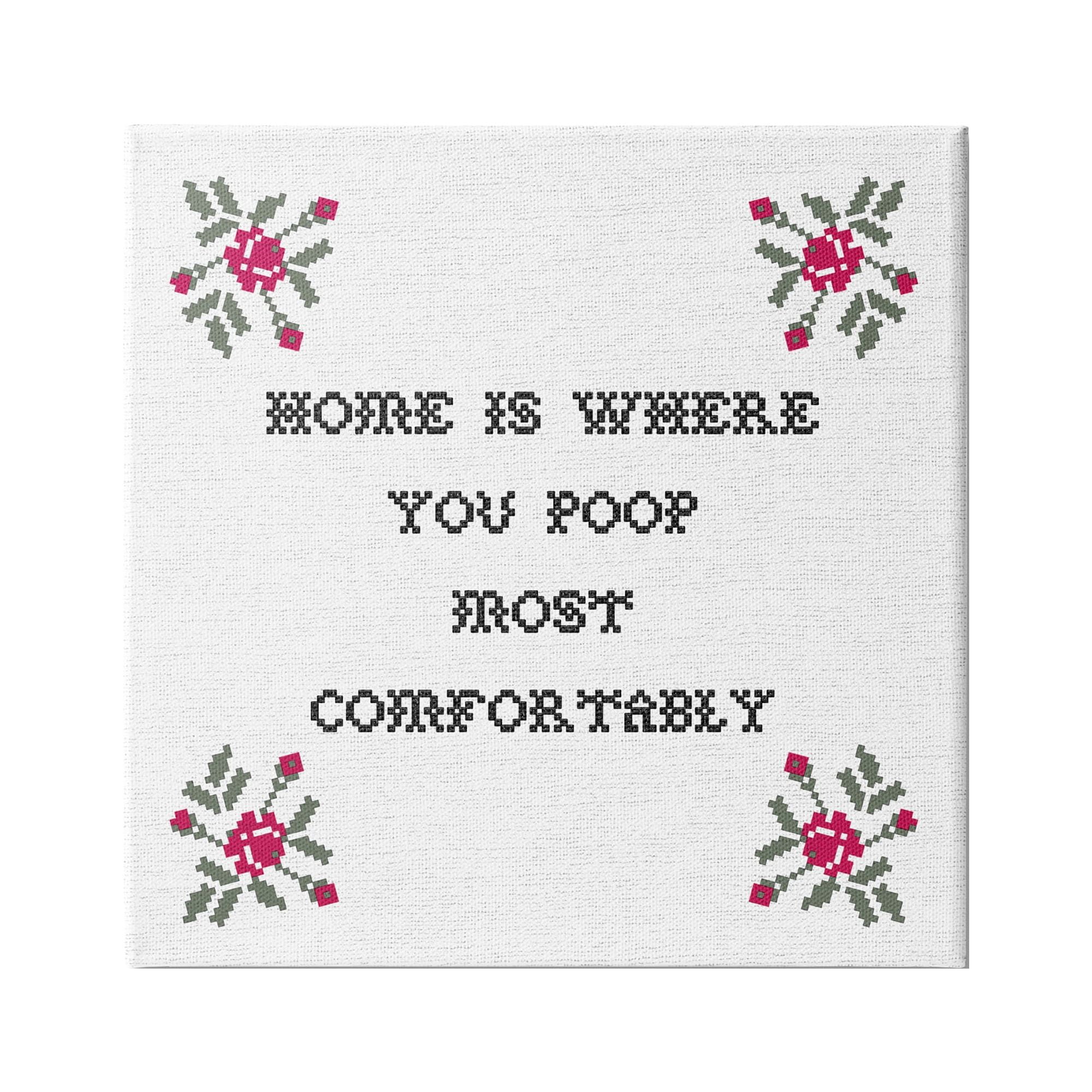 Stupell Industries Home Where You Poop Most Comfortably Funny Bathroom, 36 x 36, Design by Daphne Polselli