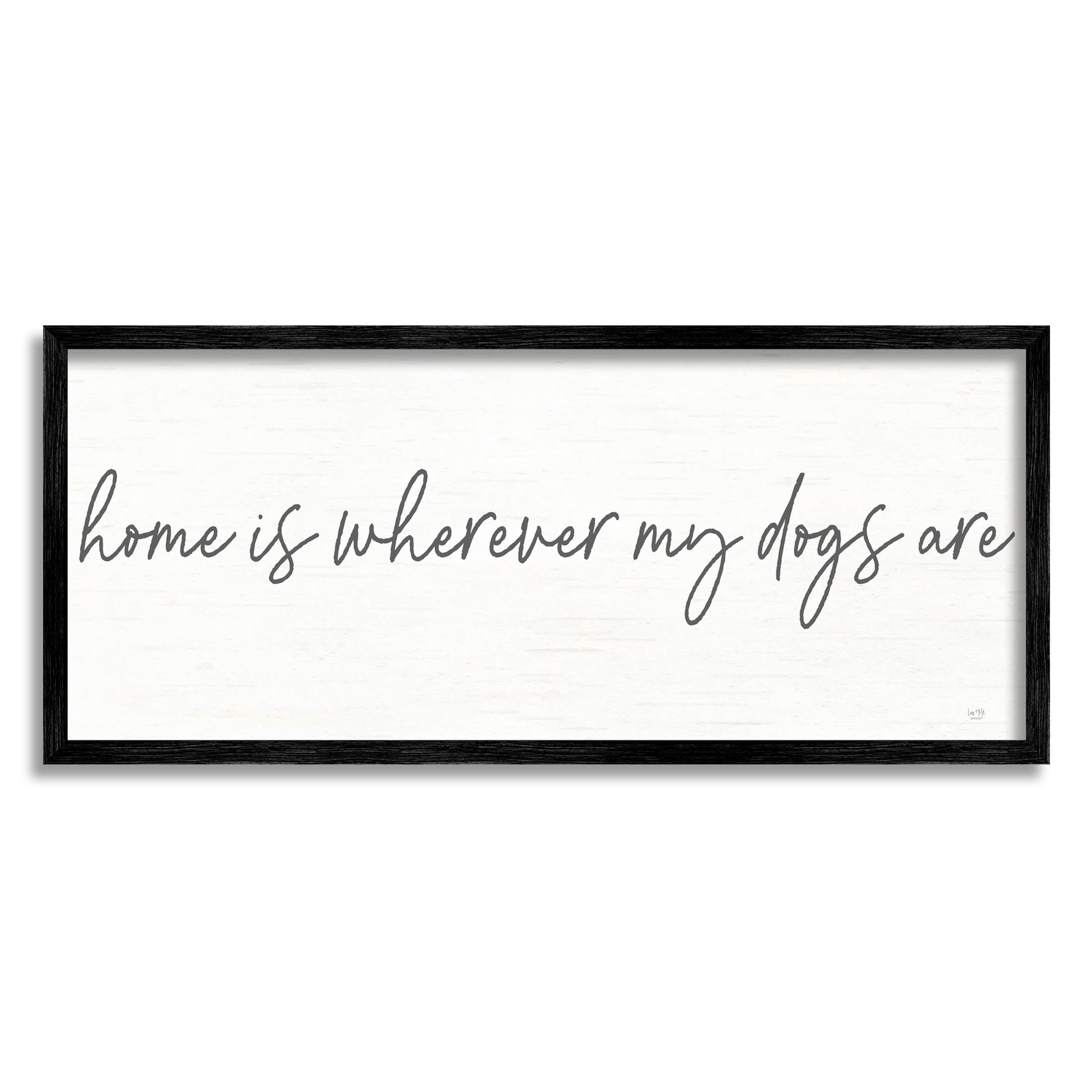 Stupell Industries Home Wherever Dogs Are Pet Lover Phrase Graphic Art Black Framed Art Print Wall Art, Design by Lux + Me Designs
