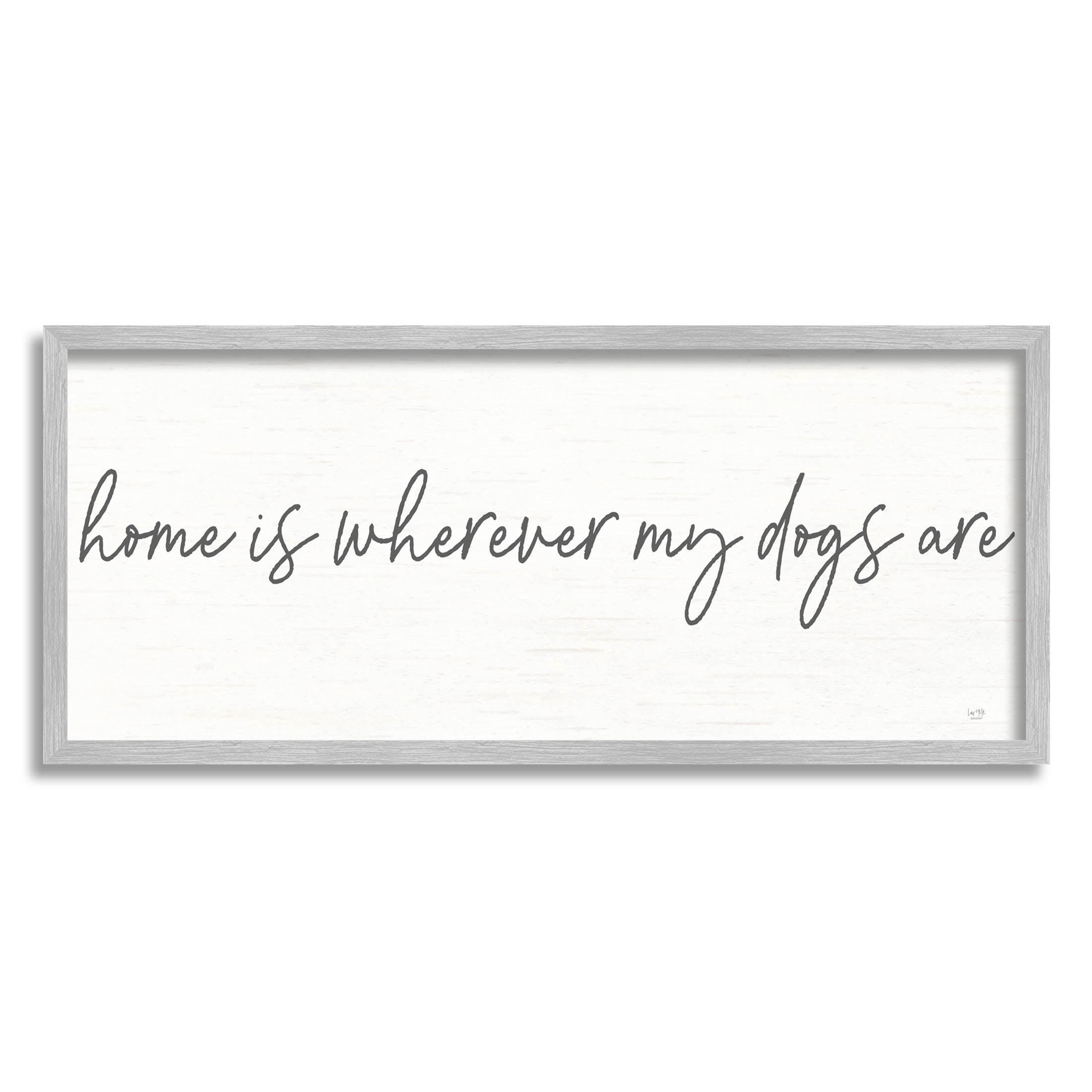 Stupell Industries Home Wherever Dogs Are Pet Lover Phrase Graphic Art Gray Framed Art Print Wall Art, Design by Lux + Me Designs