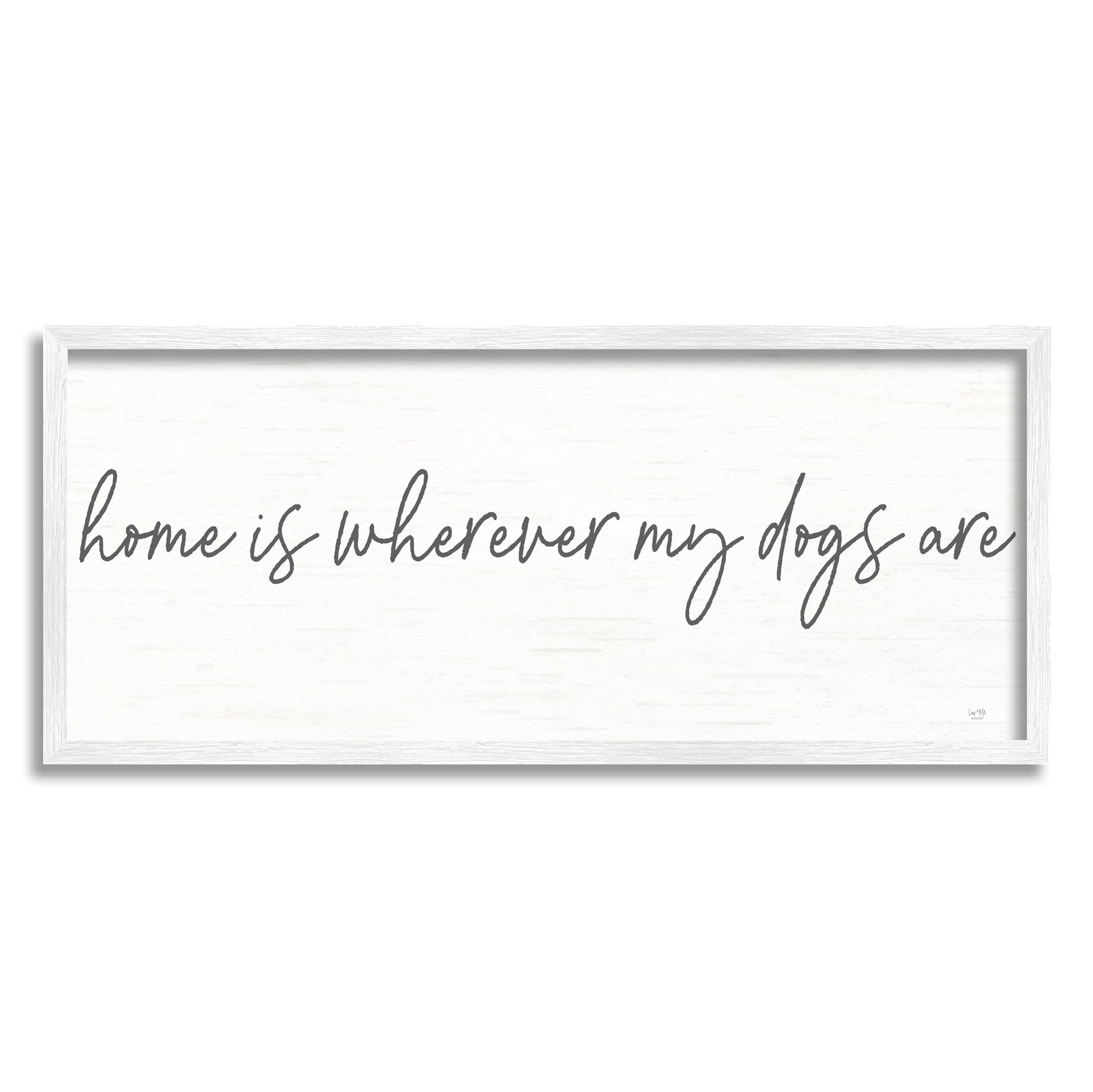 Stupell Industries Home Wherever Dogs Are Pet Lover Phrase Graphic Art White Framed Art Print Wall Art, Design by Lux + Me Designs