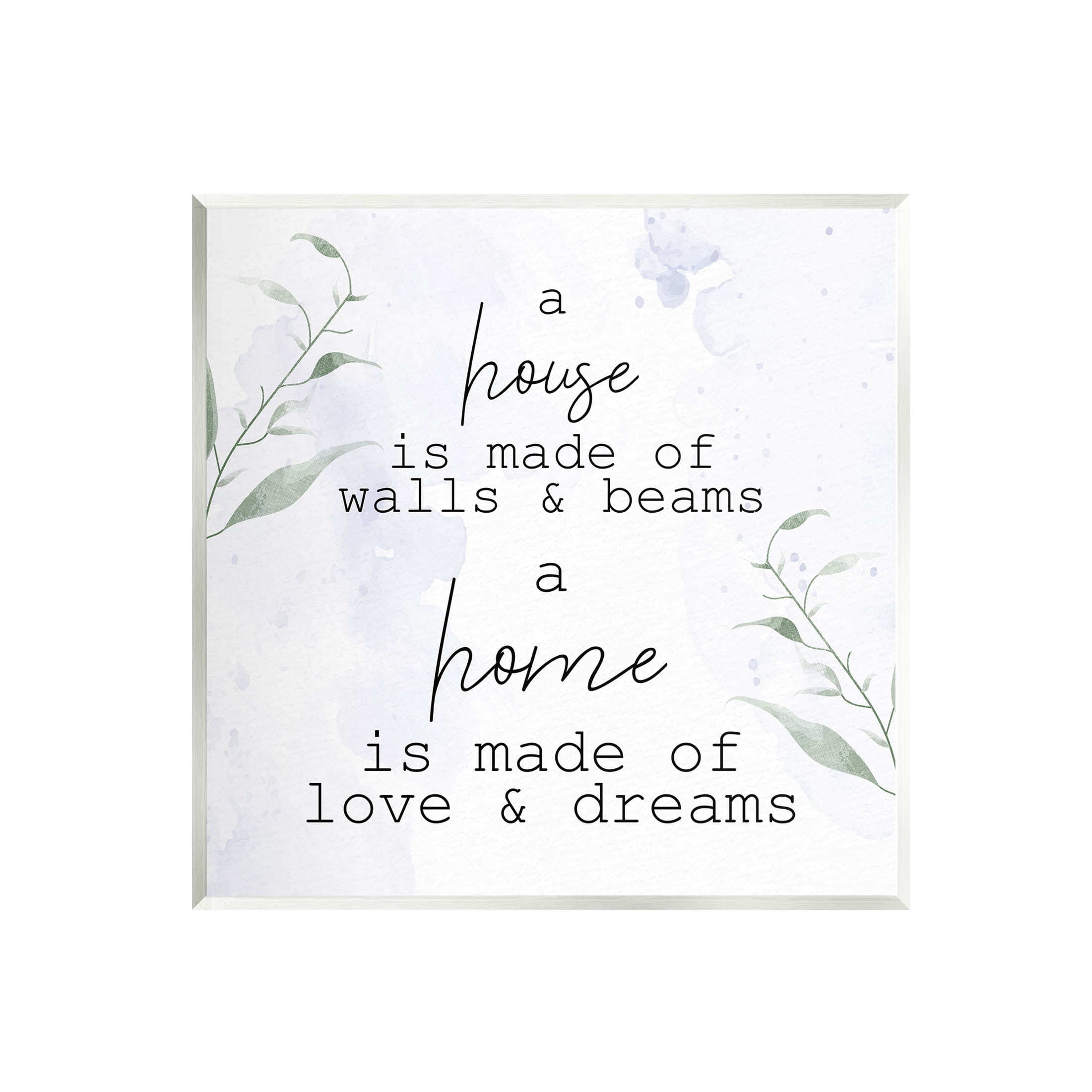 Stupell Industries Home is Love & Dreams Phrase Graphic Art Unframed Art Print Wall Art, Design by Kim Allen