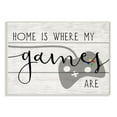 thumbnail image 1 of Stupell Industries Home is Where My Games Are Quote Rustic Play Design Wall Plaque Design by Daphne Polselli, 13" x 19", 1 of 1