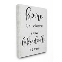 Stupell Industries Home is Where Your Labradoodle Lives Pet Phrase Designed by Daphne Polselli