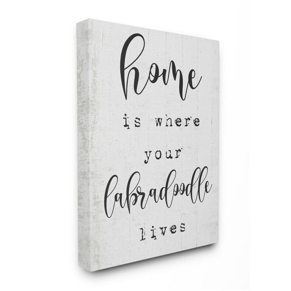 Stupell Industries Home is Where Your Labradoodle Lives Pet Phrase Designed by Daphne Polselli