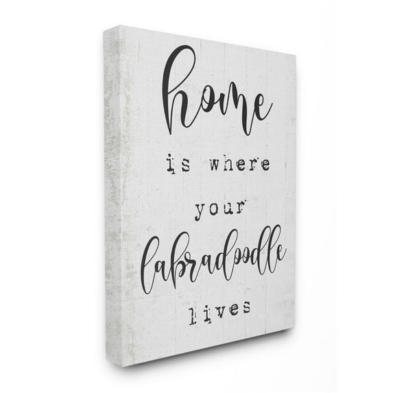 Stupell Industries Home is Where Your Labradoodle Lives Pet Phrase Designed by Daphne Polselli