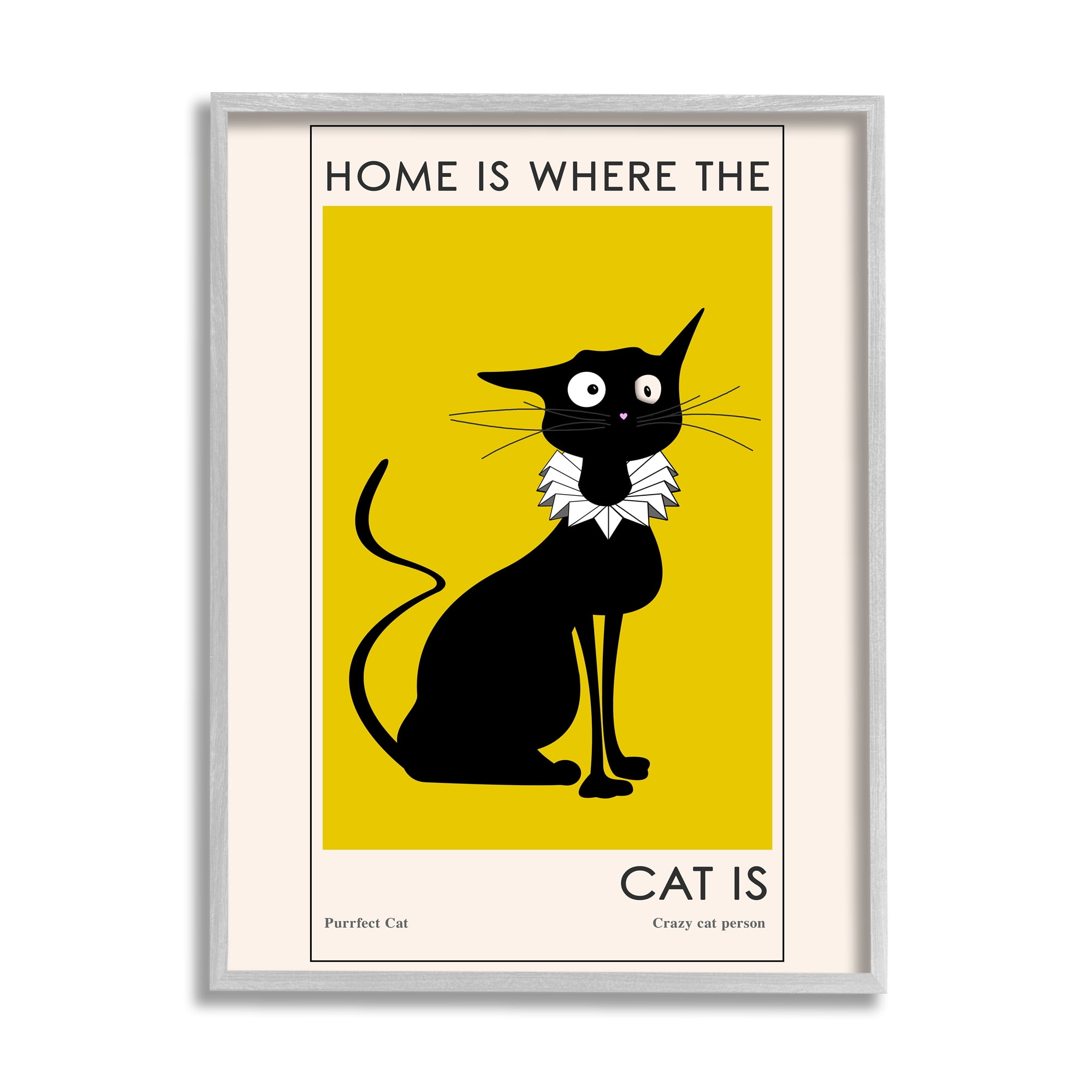 Stupell Industries Home's Where Cat Is Phrase Funny Fashion Feline, 11 x 14, Design by Ayse