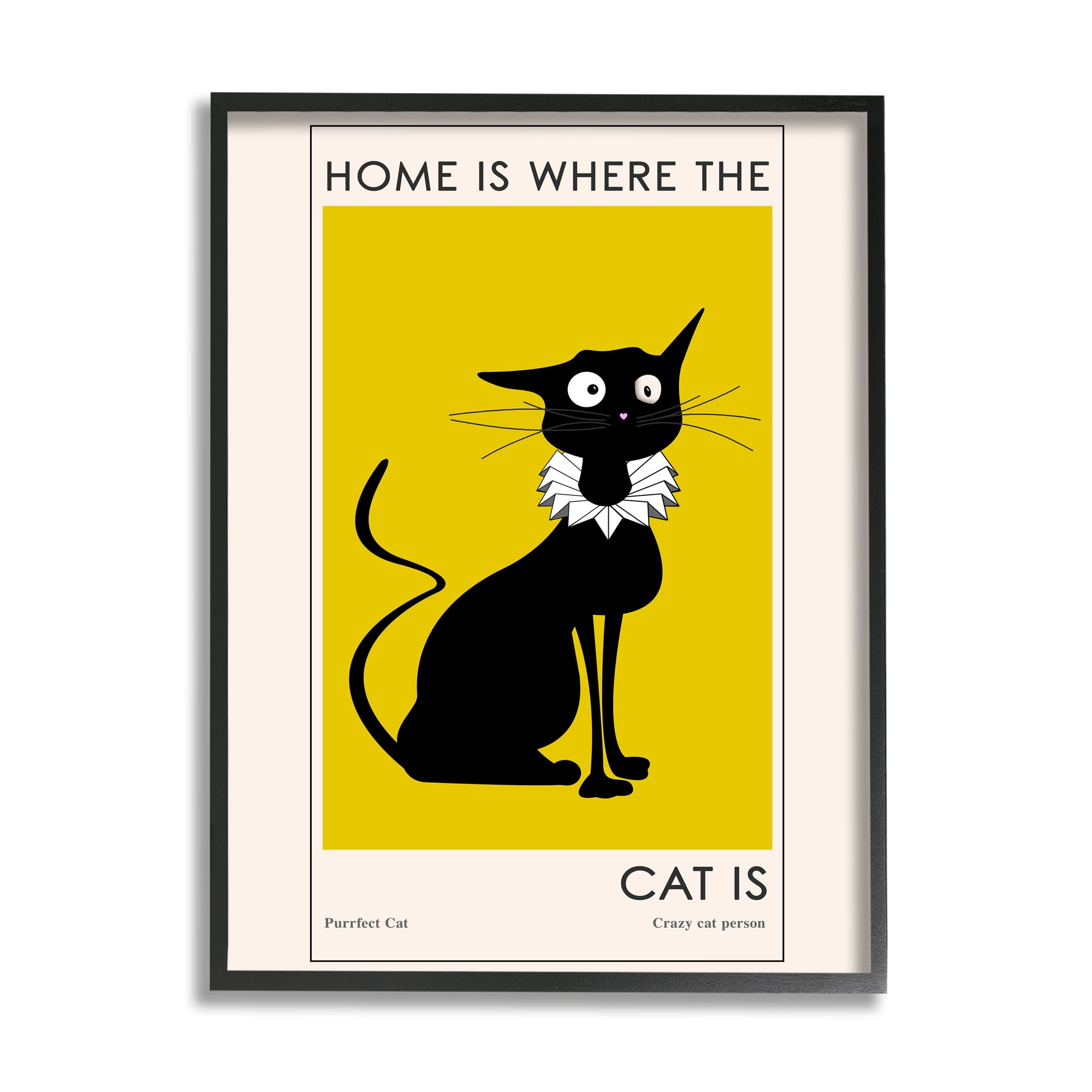 Stupell Industries Home's Where Cat Is Phrase Funny Fashion Feline, 24 x 30, Design by Ayse