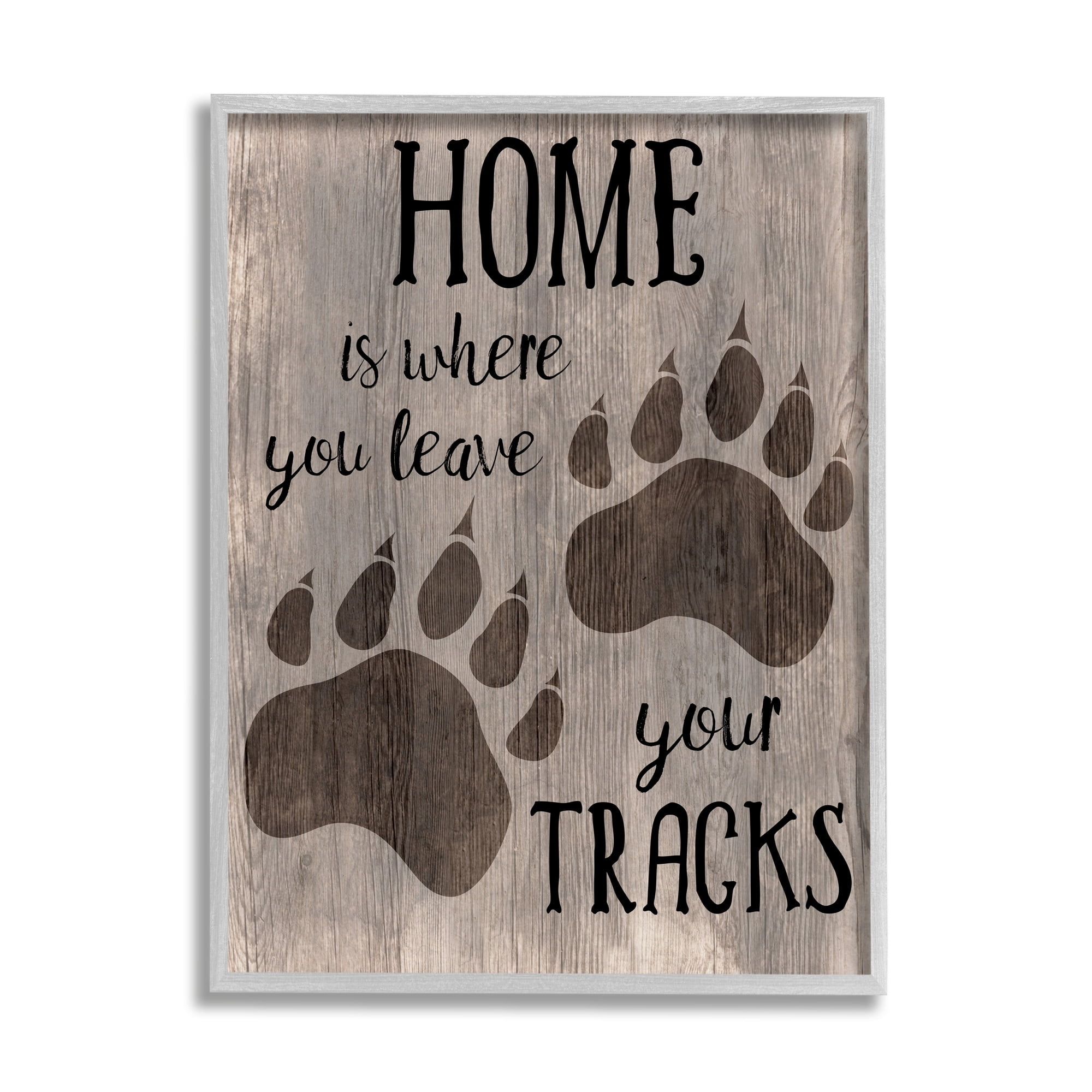 Stupell Industries Home's Where You Leave Tracks Bear Paw Print, 24 x 30, Design by CAD Designs